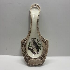 Treasure Craft Vintage Owl Spoon Rest Florida Made in USA Vintage Cottage Cabin